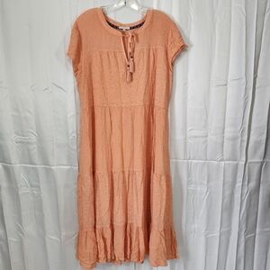 Kate & Sam XXL Peach Eyelet Dress